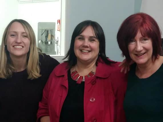 Rebecca Barnett (support worker), Stela Stansfield (manager) and Lorna Woods (support worker), of Leyland homelessness charity SLEAP.