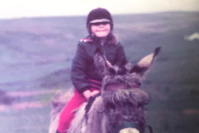 Nina as a child. Her memories of walking in Rivington have inspired her new wallpaper designs.