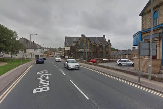 A group ofmen were seen fighting along the stretch of road between Powerhouse Gym and Dixy Chicken in Brierfield. (Credit: Lancashire Police)