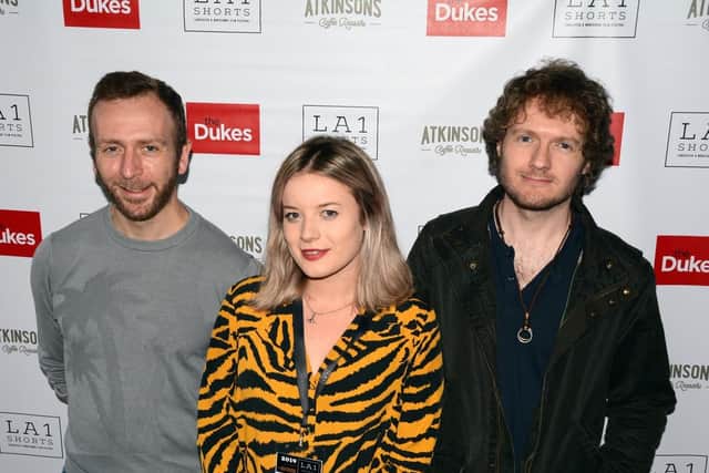 NatashaHawthornthwaite (middle) and Northern Heart Films had a short film shortlisted at the LA1 Shorts film festival in Lancaster last year (2019).