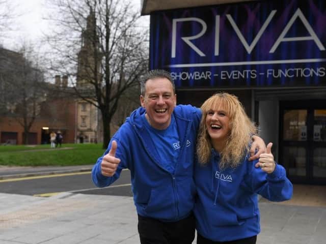 David and Tracey Billington outside Riva Showbar