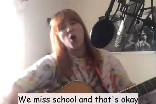 Daisy   Barlow's song for pupils at Park Community Academy in Blackpool has become a social media success