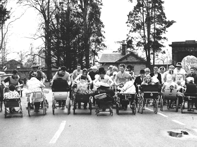 Annual pram race in Leyland, from Worden Park to Chapel Brow and back, on Easter Monday 1960