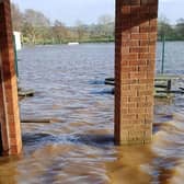 Flooding at the sports pavilion in Garstang in February