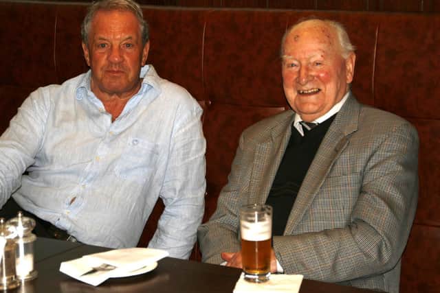 Tony Slater, pictured with the late Sir Tom Finney