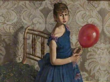 Chloe the child with the red balloon - by Pandora Moore