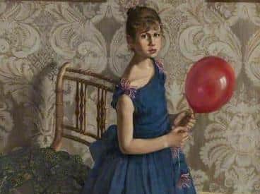Chloe  the child with the red balloon - by Pandora Moore
