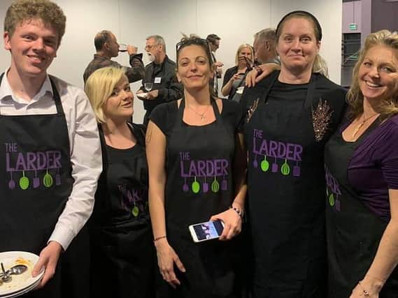 Kay Johnson (right), director and founder of The Larder, with some of her team.