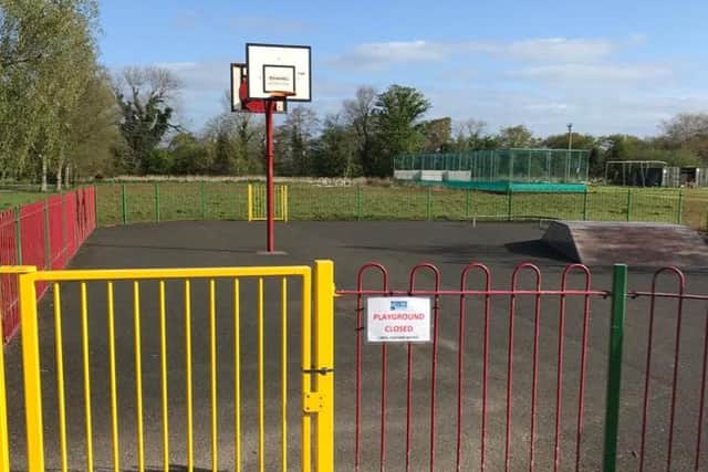The basketball court in New Longton has been closed because of the coronavirus pandemic