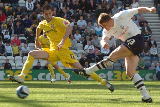 Neil Mellor in action in Preston's 6-0 win over Cardiff in 2009, a game which helped take them into the play-offs