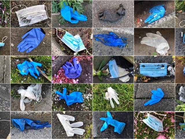 Preston photographer Sonia Bashir has captured a series of gloves and masks thrown out on the streets on her iPhonewhile out on her daily walkaround central Preston.
