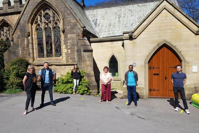 Andrea Horrocks (far left), founder of Chorley community group Watch Us Grow, with her team of volunteers.