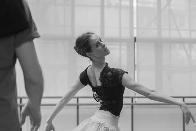 Samara Downs rehearsing the Sugar Plum Fairy for Birmingham Royal Ballets The Nutcracker (photo: Caroline Holden)