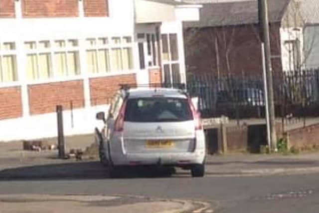One of the vehicles involved in yesterday's incident in Wellfield Road, Preston