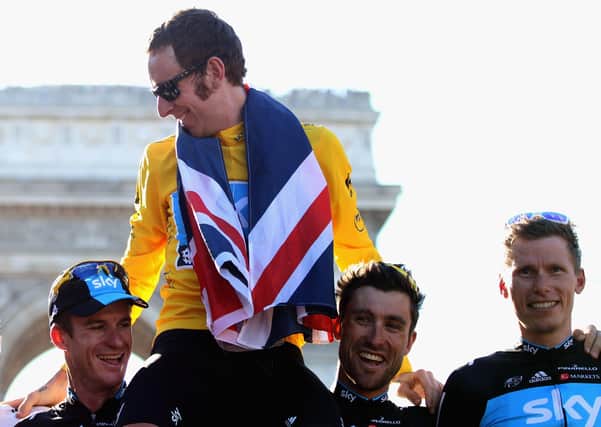Bradley Wiggins on the Champs-Elysees after his 2012 Tour de France victory (Getty Images)