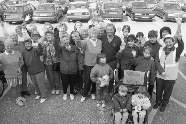 A sponsored walk by members of Leyland Golf Club's ladies section raised hundreds of pounds for two children's charities in the Preston and Leyland areas. Above: Matthew and Kate Wareing of Charnock Richard are ready to be pushed on the sponsored walk
