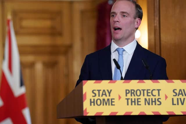 Dominic Raab has confirmed a three-week extension to the coronavirus lockdown. (Credit: PA)