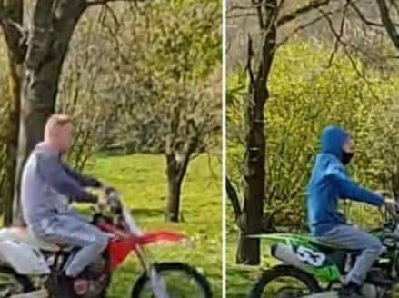Police are eager to identify these two lads who have been causing a nuisance on Fishwick Golf course recently (Picture: Lancashire Police)