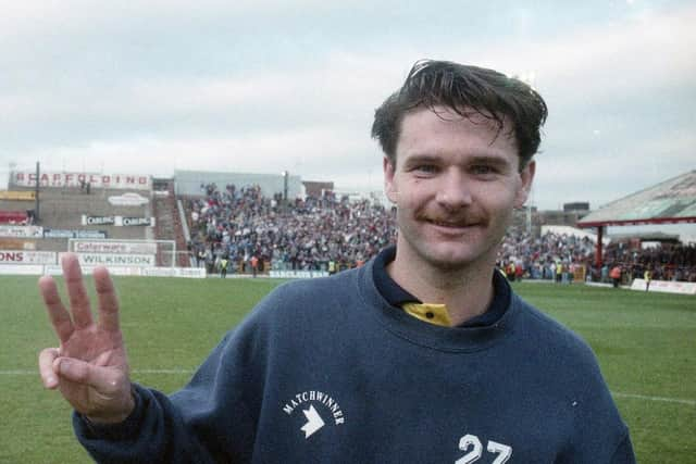 Tony Ellis after his hat-trick against Blackpool