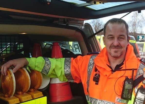 Highways England Traffic officer Darren Leen who first saw the osprey on the motorway bridge in Preston. Pic: Highways England