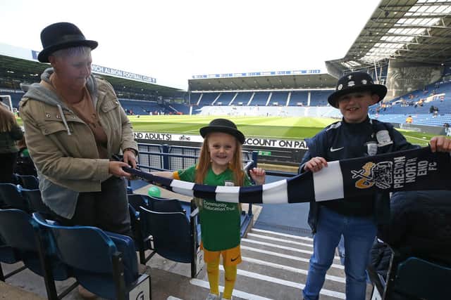 Young PNE fans get into the Gentry spirit at West Bromwich Albion last season