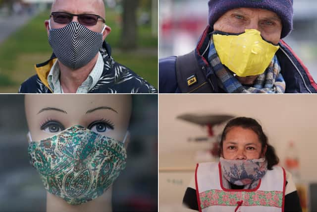 A selection of home-made masks