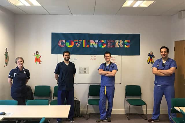 Members of the Covengers, who visited youngsters at Ansdell Primary School Picture: Blackpool Teaching Hospitals NHS Foundation Trust