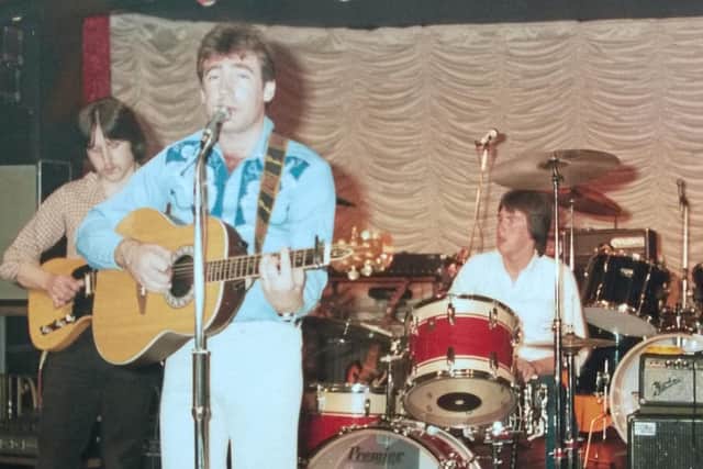 The Martin Smith country band. Martin Smith, Bob Nichols, Howard Clarke, John Peat. Sunday residency band at the Inn On The Bay 1979.