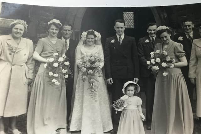 Jack and Dorothy Harrison on their wedding day 71 years ago