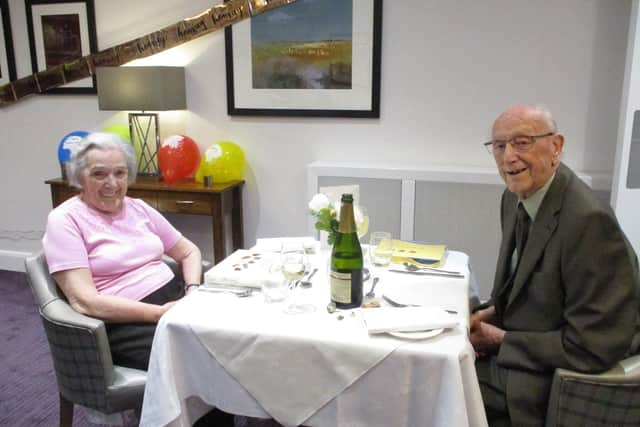 Jack and Dorothy Harrison celebrate their 71st anniversary in their care home