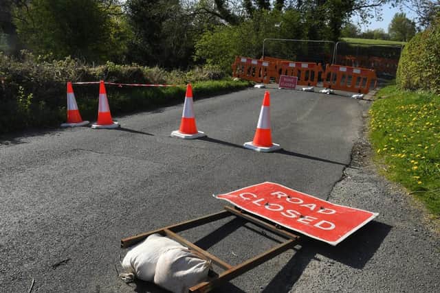 Lancashire County Council said the sinkhole happened due to the sheer volume of water flooding a culvert beneath the road