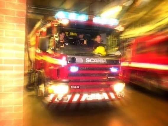 Firefighters were called out to deal with a pile of blazing driftwood in Preston
