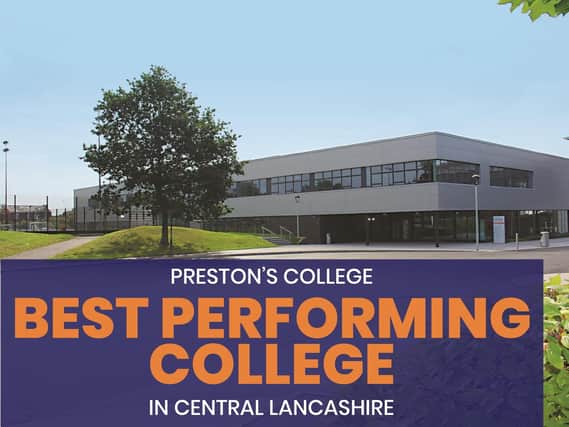 Preston's College is inthe top 15% nationally for classroom-based learrnng inthe latest QAR tables
