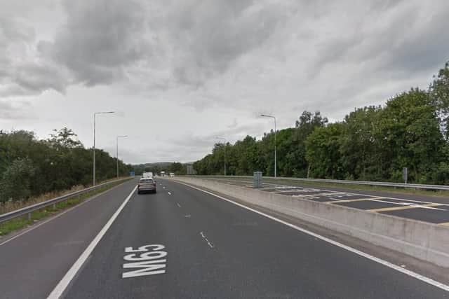 Police are appealing for information after a collision on the M65 left two people with serious injuries. (Credit: Google)