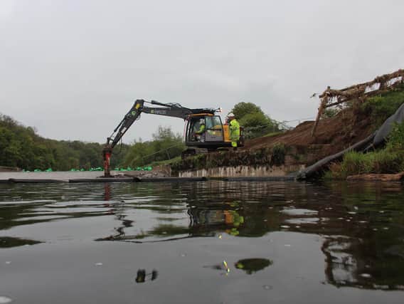 Work progressing on the River Ribble