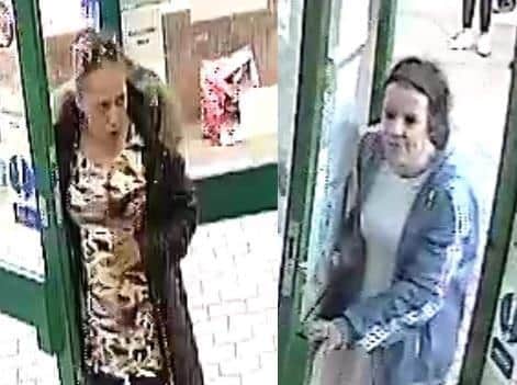 Police want to identify these two women after a shop worker was spat at in Spar in Plungington Road at around 6.45pm on April 23