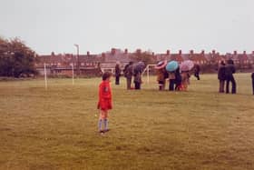 The image shows a nine-year-old Graham Alexander playing his first game of football for Coventry Sporting in 1981.