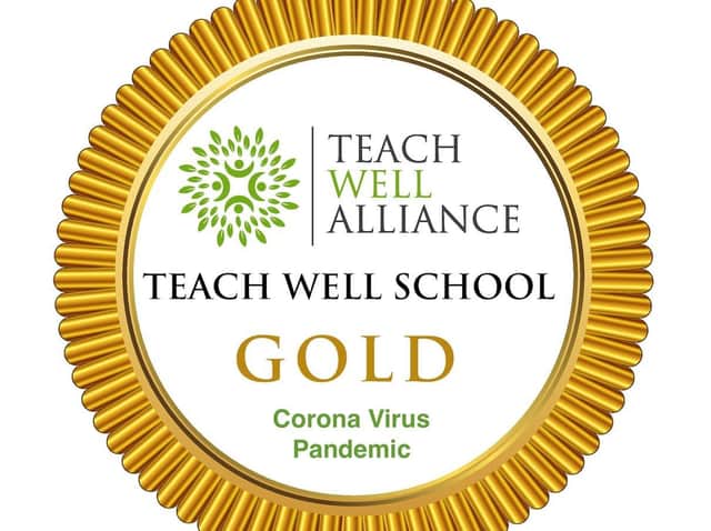 Baines  High School  won a Teach Well gold award