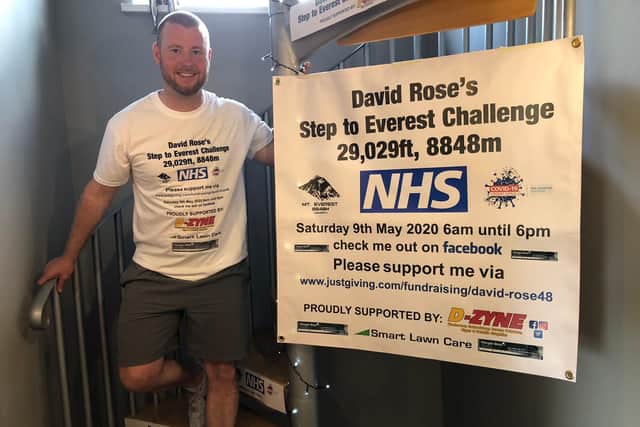 Dave Rose prepares to take on Everest challenge on his stairs