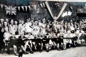 A street party on VE Day in 1945.