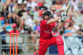 Karl Brown in action for Lancashire