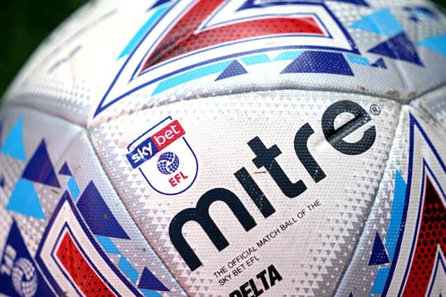 The official match ball of the EFL