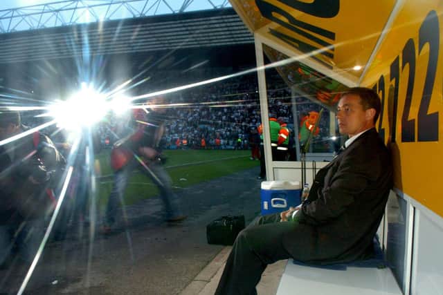 Billy Davies sat alone in the dug out as a power cut delayed the start of the second half of Preston's play-off clash with Leeds in May 2006