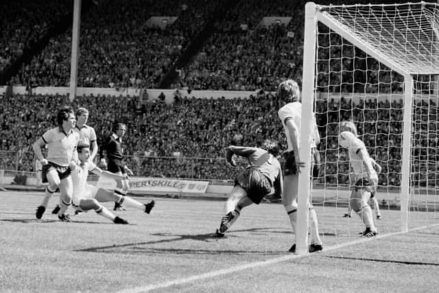 Trevor Brooking heads in the winner at Wembley