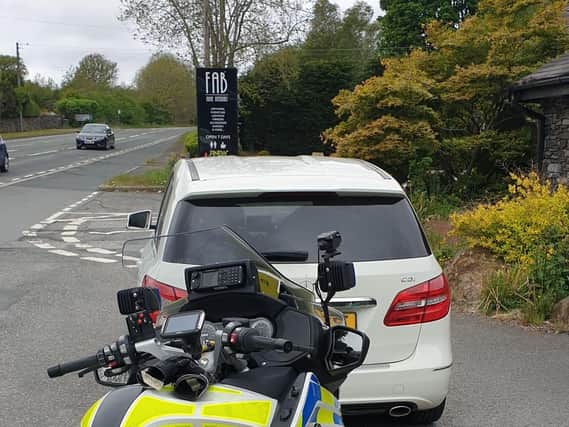 Motorist from Chorley being stopped and fined by Cumbria Police and sent home for trying to visit Lake District in breach of lockdown at the weekend.
Photo: @CumbriaRoadsPol