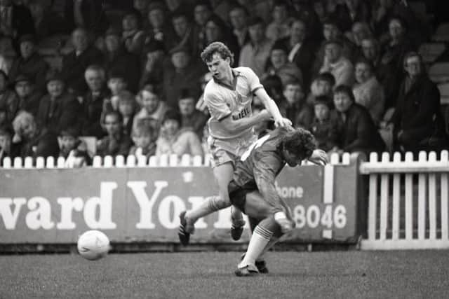 Preston's Gary Brazil takes on a York defender