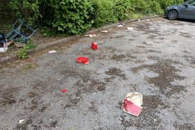 KFC packaging has been discarded on car parks around Preston Docks. Credit: Antoni Squires