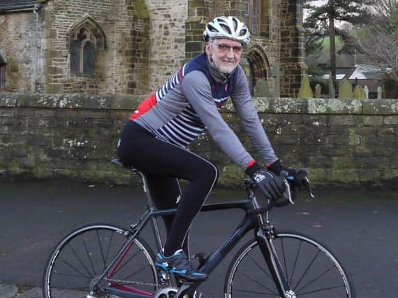 Brain Cookson on his bike