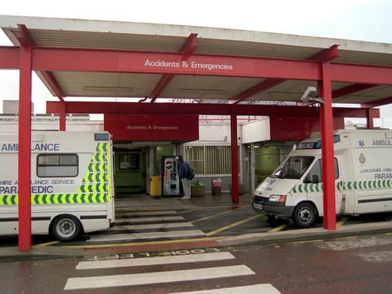 NHS England data shows 6,865 A&E attendances were recorded at Lancashire Teaching Hospitals NHS Trust last month