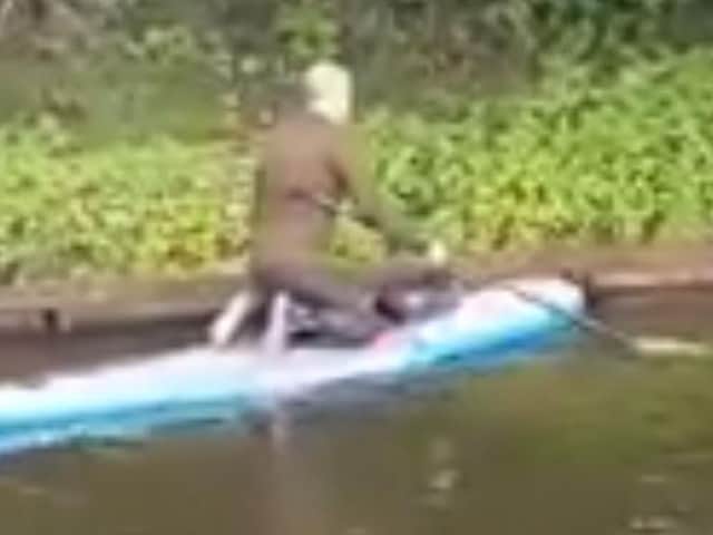 Hero rescuer on the canal at Wheelton in Chorley